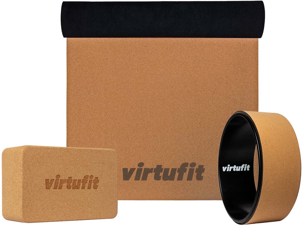 VirtuFit Premium Kurk Yoga Kit - 3-Delig - Ecologisch