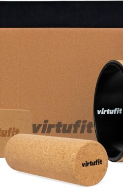 VirtuFit Premium Kurk Yoga Kit – 4-Delig – Ecologisch