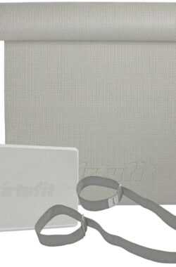 VirtuFit Premium Yoga Set – 4-Delig – Natural Grey