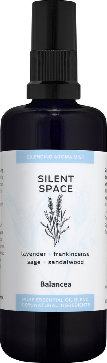 Balancea Silent Space Aroma Mist 100ml | Meditatie Spray met 7 essentiële oliën | Puur & Natuurlijk | Makkelijk in gebruik