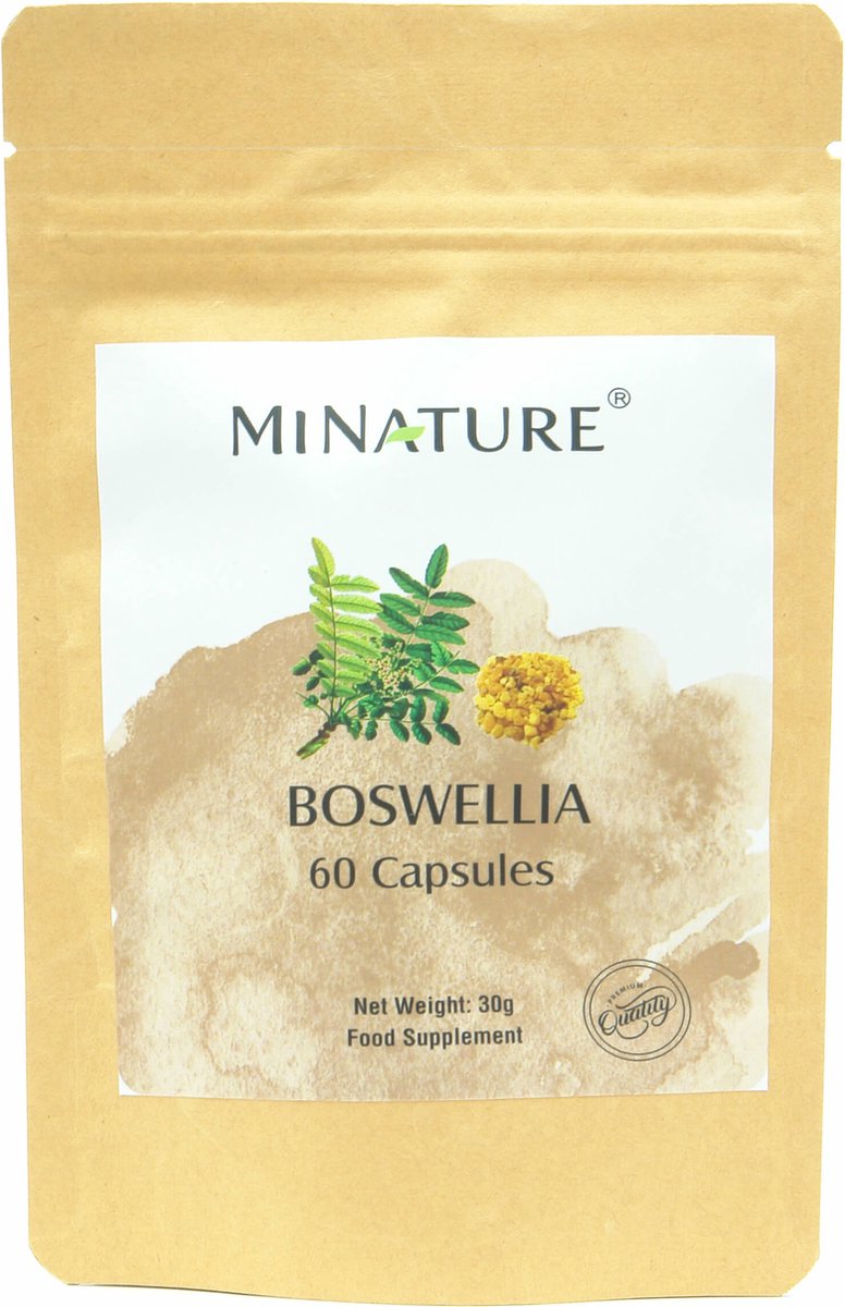 Boswellia Capsules 60 stuks - 450mg Poeder van Boswellia Serrata per Vega Capsule - 100% Plantaardig - Frankincense, Wierook