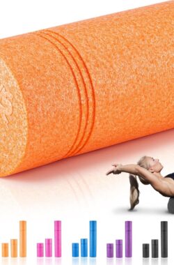 FFEXS Foam Roller – Therapie & Massage voor rug benen kuiten billen dijen – Perfecte zelfmassage voor sport fitness [Hard] – 30 CM – Oranje
