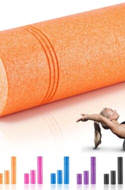 FFEXS Foam Roller – Therapie & Massage voor rug benen kuiten billen dijen – Perfecte zelfmassage voor sport fitness [Hard] – 40 CM – Oranje