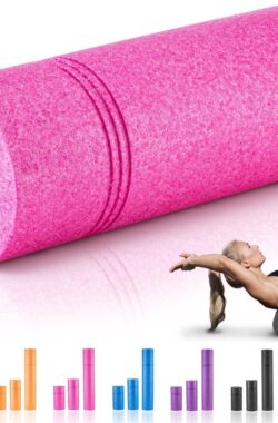 FFEXS Foam Roller – Therapie & Massage voor rug benen kuiten billen dijen – Perfecte zelfmassage voor sport fitness [Hard] – 40 CM – Rose