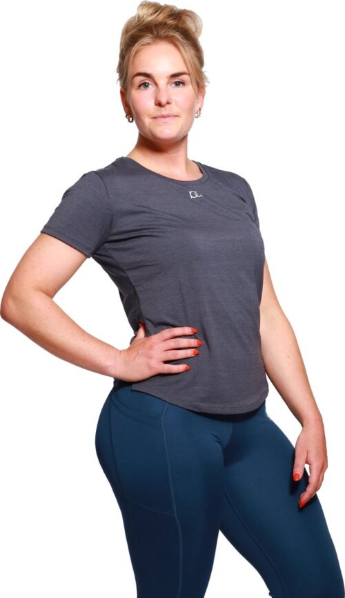 Marrald Performance T-Shirt - Dames Top Shirt Singlet Sporttop Sport Sportshirt Yoga Fitness Hardlopen - Grijs L
