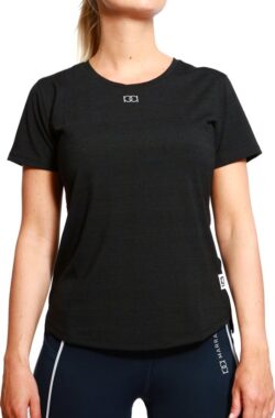 Marrald Performance T-Shirt – Dames Top Shirt Singlet Sporttop Sport Sportshirt Yoga Fitness Hardlopen – Zwart L