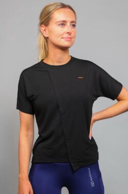 Marrald Soft Dry Sportshirt Dames Zwart S – trainings korte mouwen fitness crossfit yoga shirt