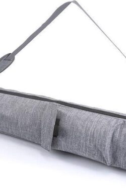 Mila | Yoga Tas | 84cm lang | 14cm doorsnede | stevig canvas met rits | fijne ruime tas | grijs