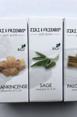 Voordeelpak Jiri & Friends etherische olie Frankincense, Sage, Palo Santo biologisch.