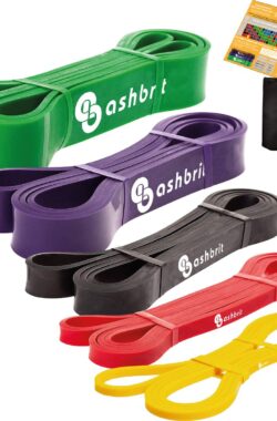 ASHBRIT® Power Bands – Pull up bands – Weerstandsbanden set van 5 banden – 5 verschillende weerstanden – Fitness elastiek – Inclusief draagtas