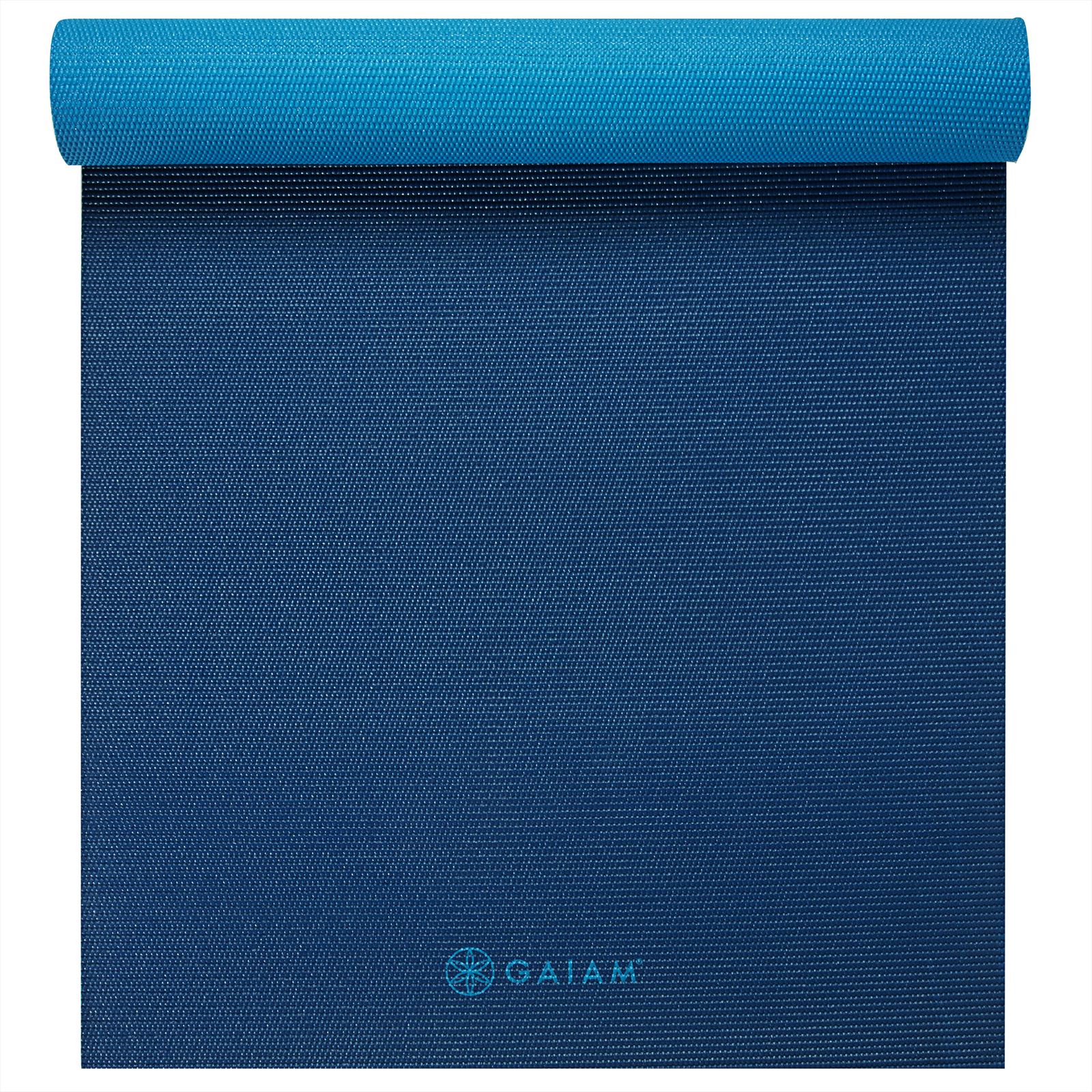 Gaiam 2-Color Yoga Mat - 6 mm - Navy / Blauw