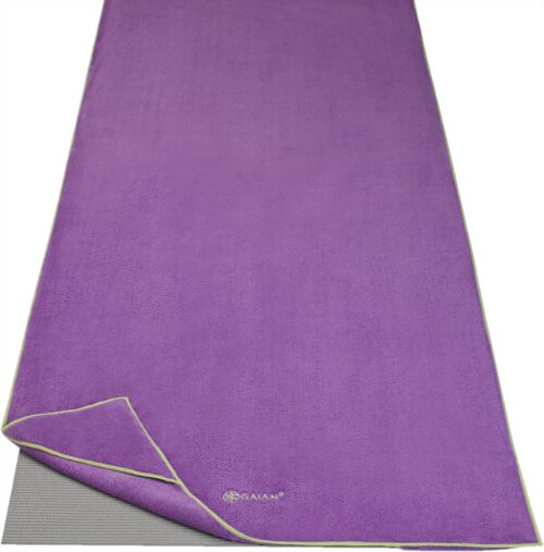 Gaiam Stay Put Yoga Handdoek - Purple