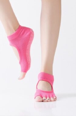 Jumada’s Anti Slip Yoga Sokken – Yoga – Sokken Met Grip – Zonder Tenen – Unisex – One Size – Roze