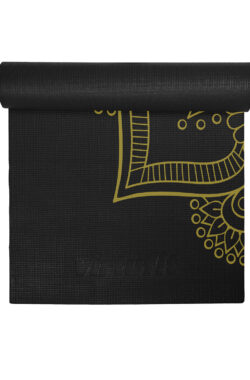 VirtuFit Premium Yogamat – 183 x 61 x 0,4 cm – Onyx Black Mandala