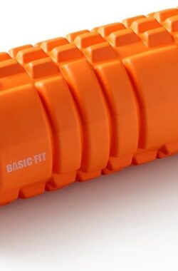 Basic-Fit® Foam Roller – Yoga Grid Foam Roller Massage – Fitness Roller – 33 cm – Oranje