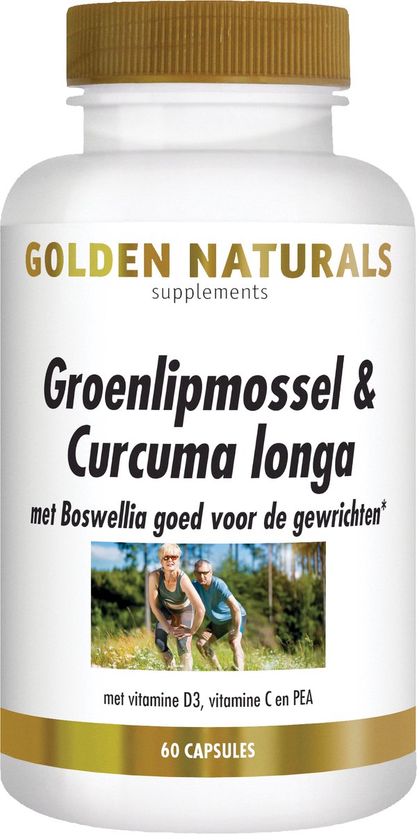 Golden Naturals Groenlipmossel & Curcuma longa (60 capsules)
