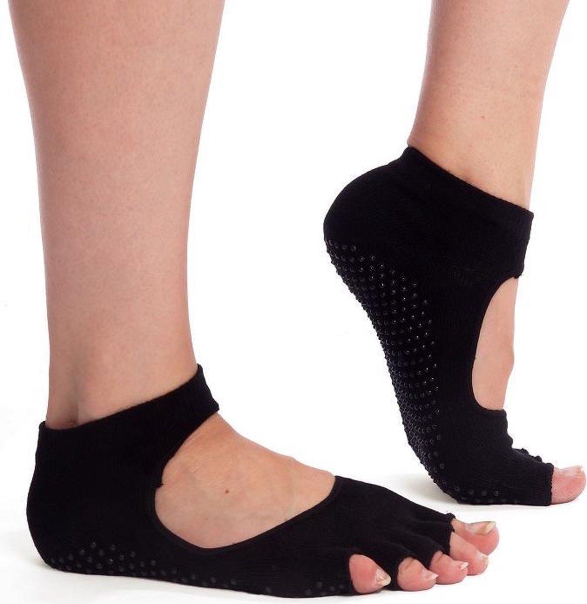 Yogasokken & Pilatessokken - Antislip sokken * 'Ballerina' - zwart - meerdere kleuren verkrijgbaar - Pilateswinkel * Yoga sokken * Pilates sokken