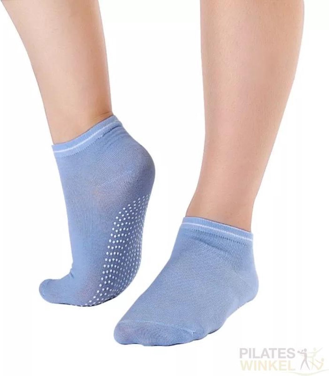 Antislip Yoga sokken 'Relax' - blauw - ook geschikt voor Pilates en Piloxing - meerdere kleuren verkrijgbaar - Pilateswinkel