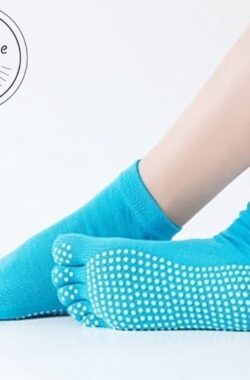 New Age Devi – 2 paar Teen sokken – Licht Blauw – sport – fitness – pilates – yoga – anti slip – slijtvast – ademend