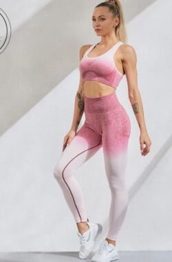 New Age Devi – Yoga-Legging met Top – compressie met hoge taille -Rose Red L Loungewear Set yoga Pants set en Topje | Fitness | Yoga | Workout | Yoga Broek |