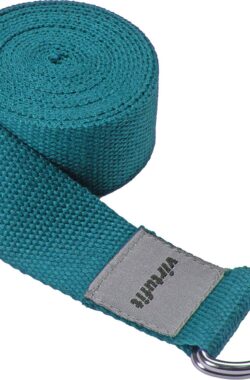 VirtuFit Premium Yoga Riem – Yoga strap – Katoen – 250 cm – Ocean Green – Yogastrap