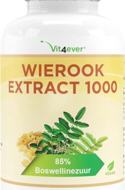 Vit4ever – Indiase Boswellia Serrata – 365 Capsules – Frankincense Wierook Extract – Premium: 85% Boswellia Zuur – Hooggedoseerd met 1000 mg per dagelijkse dosis – Veganistisch