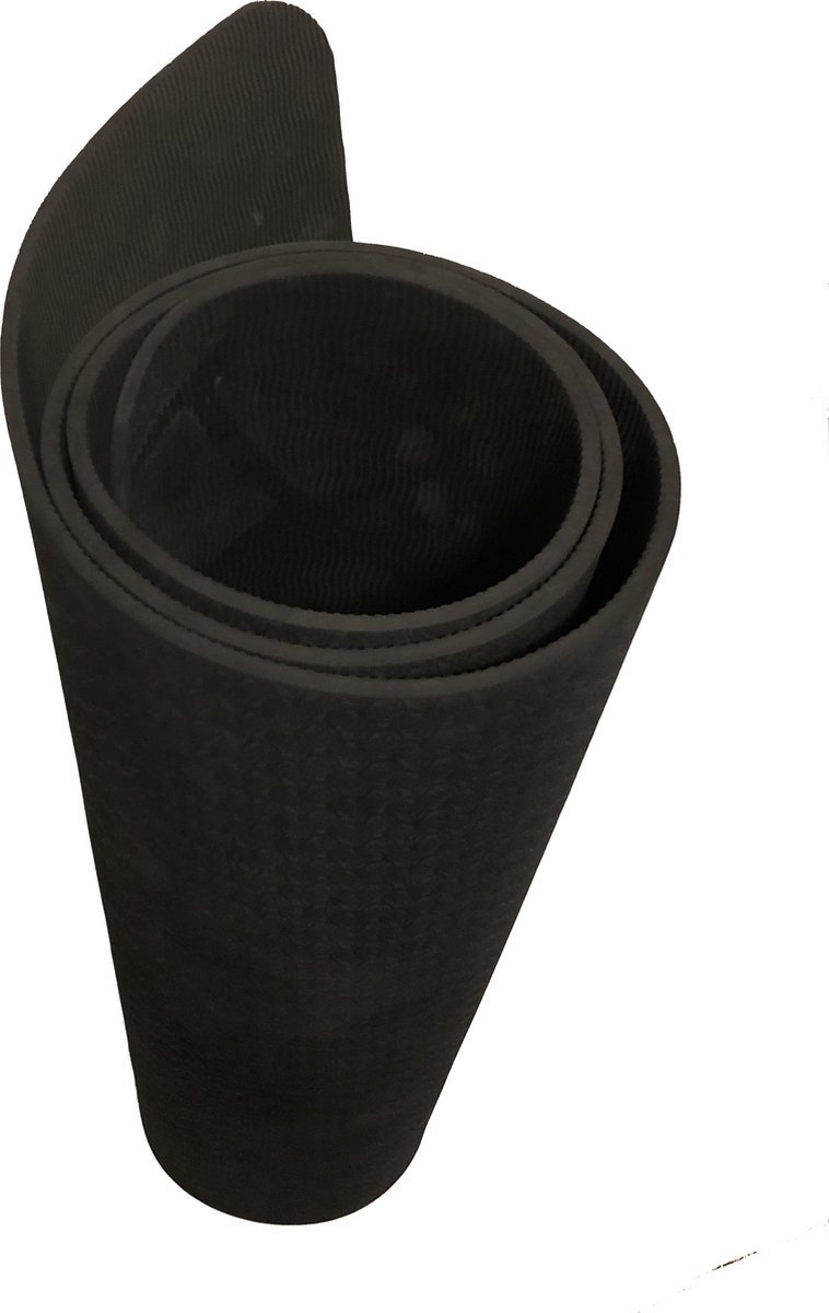 Yoga mat - fitness mat - meditatie - anti-slip - 6 mm - zwart