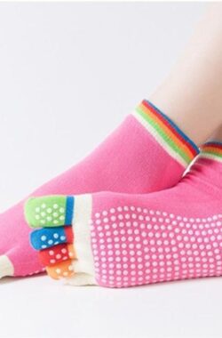 Yoga teensokken Roze Gekleurde Tenen Slippers Dans Pilates Kleurrijk