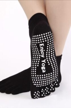 Yogasokken – Yoga sokken – Zwart – Maat 36-40 – Teensokken – Antislip – Pilatessokken – Sportsokken