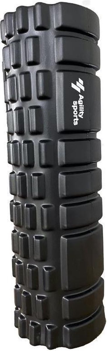 Agility Sports Yoga Grid Foam Roller - Foam roller the grid - Foamroller - Fitness Roller - 33cm - Zwart