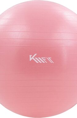 KM-Fit Yoga Bal – 55 cm – Fitness Bal inclusief pomp – Pilates bal – BPA-vrij materiaal – Zwangerschapsbal – Roze