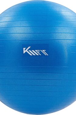 KM-Fit Yoga Bal – 55 cm – Fitness Bal inclusief pomp – Pilates bal – BPA-vrij materiaal – Zwangerschapsbal – Blauw