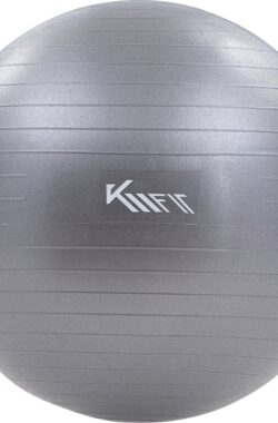 KM-Fit Yoga Bal – 55 cm – Fitness Bal inclusief pomp – Pilates bal – BPA-vrij materiaal – Zwangerschapsbal – Grijs