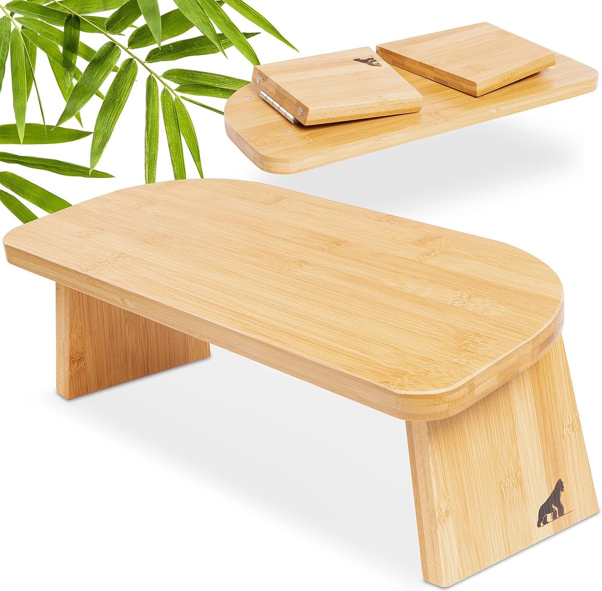 My Fat Gorilla Foldable Bamboo Meditation Bench - Yoga Stool for Deep Meditation and Mindfulness - Ergonomic Sports Equipment Made from Sustainable Bamboo
