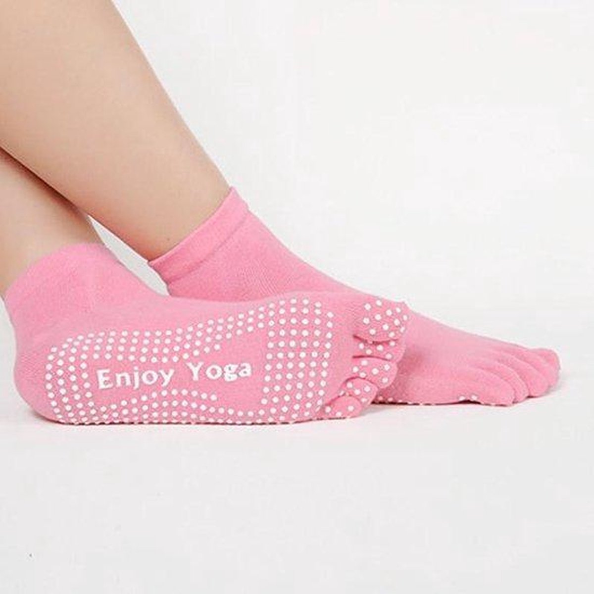 Winkrs - Yoga sokken - Antislip - Roze - Losse tenen - Maat 36-40