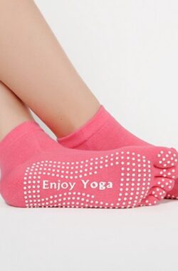 Yogasokken – Yoga sokken – Roze – Maat 36-40 – Teensokken – Antislip – Pilatessokken – Sportsokken