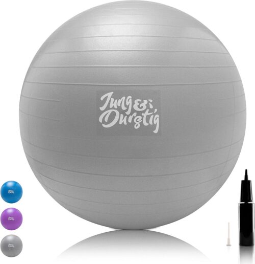 gymnastiekbal incl. luchtpomp | yogabal BPA-vrij pilatesbal tot 150 kg belastbaar zitbal 65 cm 75 cm fitnessbal voor thuis trainingsbal