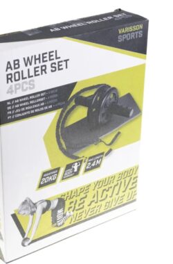 Ab Wheel Roller Set 4 delig – voor buik-, onderrug-, en armtraining