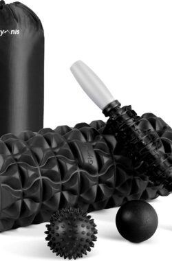 Fasciarollerset Foam Roller 4 in 1 fasciaset met foamroller massageroller massageballen voor fasciatraining yoga sport fitness pilates
