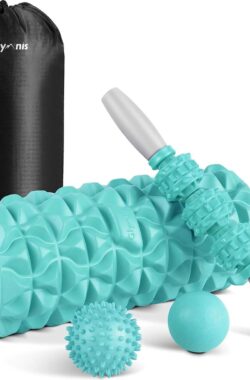 Faszienrolle Set Foam Roller 4 in 1 Faszien Set met Schaumstoffrolle Massageroller Massagebälle für Faszientraining Yoga Sport Fitness Pilates