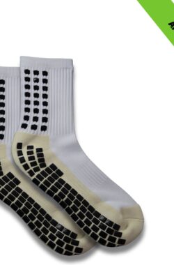 Gripsokken – Sportsokken – Gripsokken Voetbal – Gripsokken Voetbal Wit- Grip Socks – Pilates Sokken – Yoga Sokken – Anti Blaren – One Size – Compressie