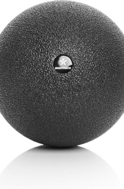 Grote fasciabal, zwart, zelfmassagebal voor fasciatraining, diameter 12 cm
