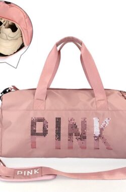 Pink Duffel Bag Medium Dames Sporttas – 25 Liter – Roze – M
