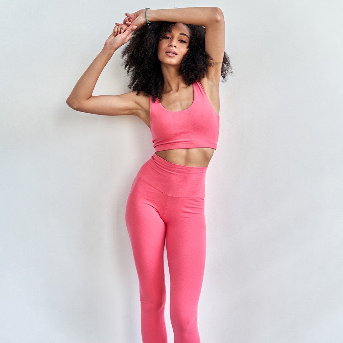 Samarali Setje Yoga - BH en Legging - Coral - XL | yoga kleding dames | yoga legging hoge taille | yoga bh | yoga outfit | | duurzaam| katoenrijk| OEKO-Tex gecertificeerd