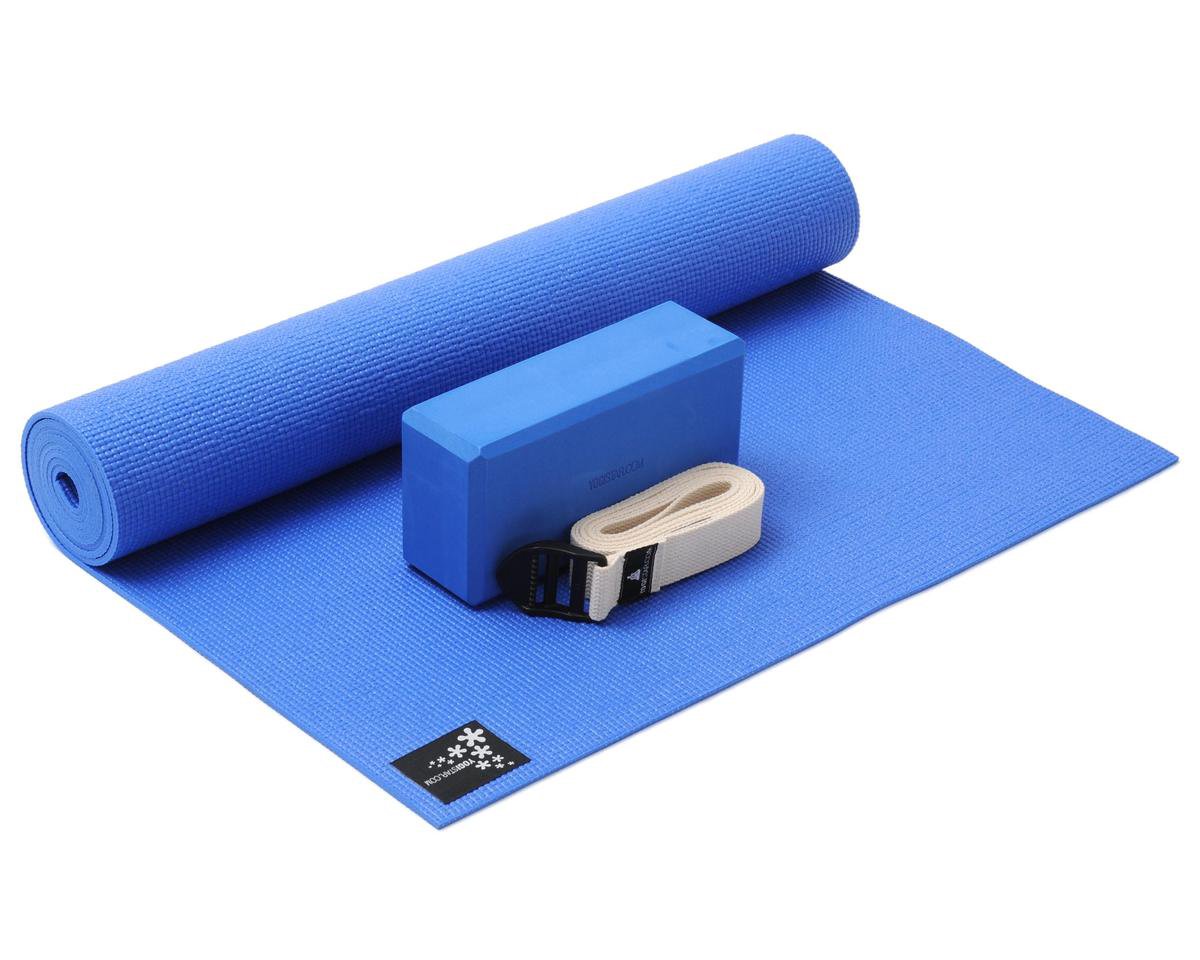 Yoga-Set Kick-It (Yoga mat + yoga blok + yoga belt) ocean blue Fitnessmat YOGISTAR