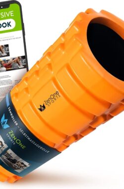Zen Roller Premium fasciarol, voor triggerpointmassage, inclusief ebook en openingsposter (mogelijk niet verkrijgbaar in Nederland), oranje