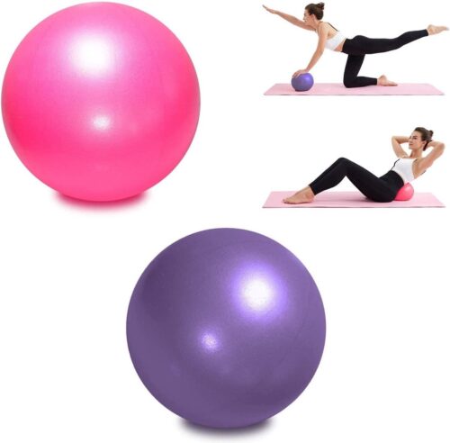 2 x Pilates Bal 9" Kleine Oefenbal Stabiliteitsbal Yoga Barre Core Training Fysiotherapie met Opblaasbaar Rietje