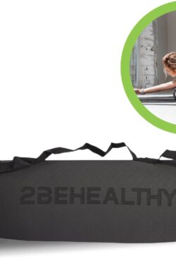 2BEHEALTHY® Yoga Mat extra dik & Foam Roller Combinatie set – Sportmat – Yogamat Antislip – Yogamatten – Sportmatten – Zwart