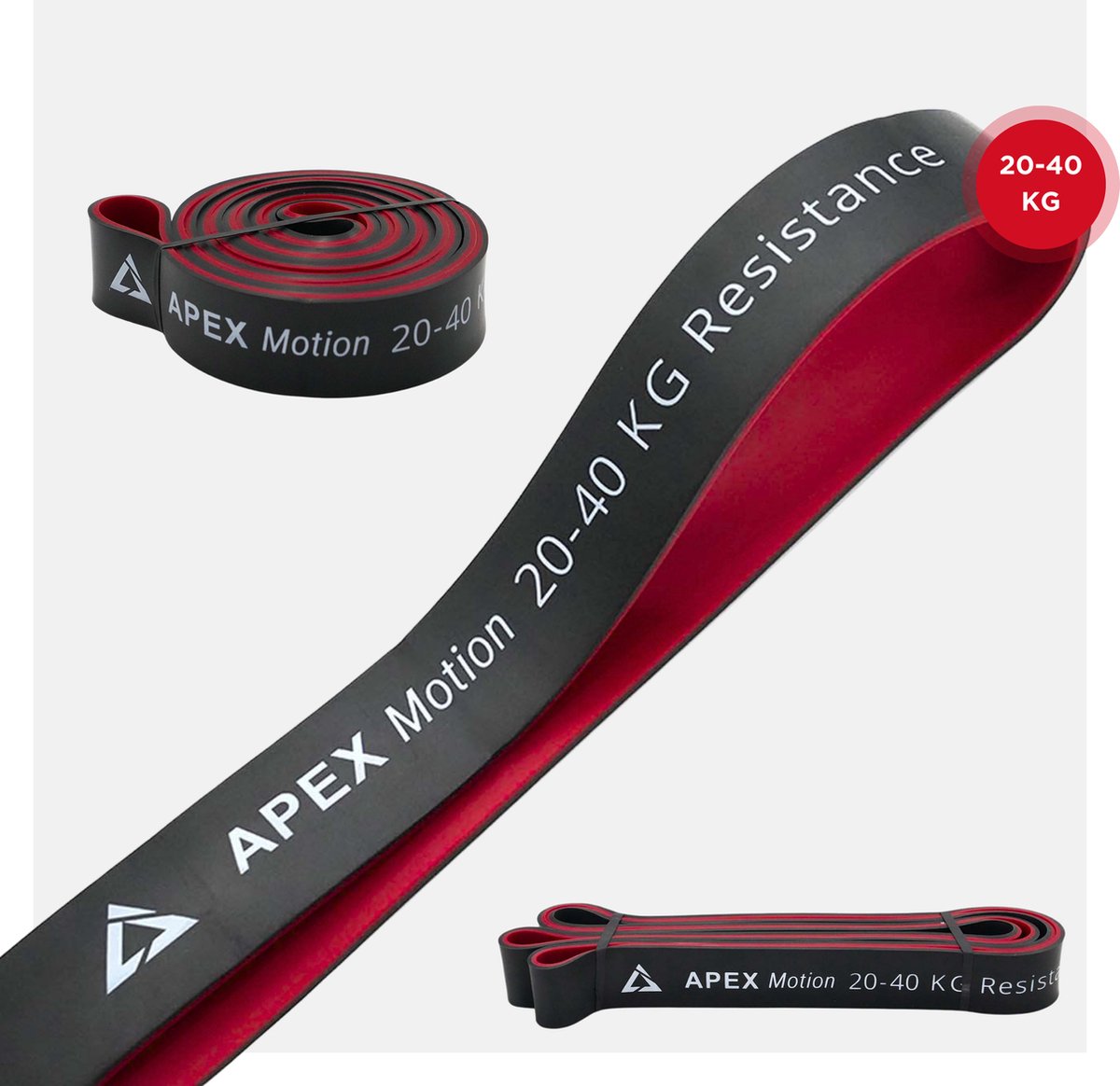 APEX Motion Premium Resistance Bands 20-40 KG - Weerstandsbanden - Powerbands - Tweelaags - 100% Natuurlijk Latex & Huidveilig