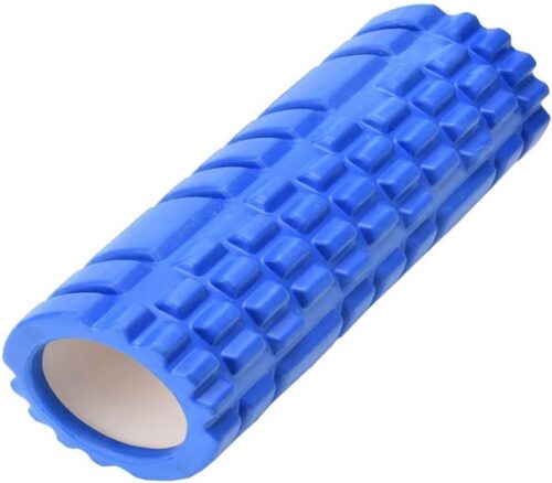 Fitness roller - Foam roller - Yoga massage roller - Yoga roller - EVA - Blauw - 45cm